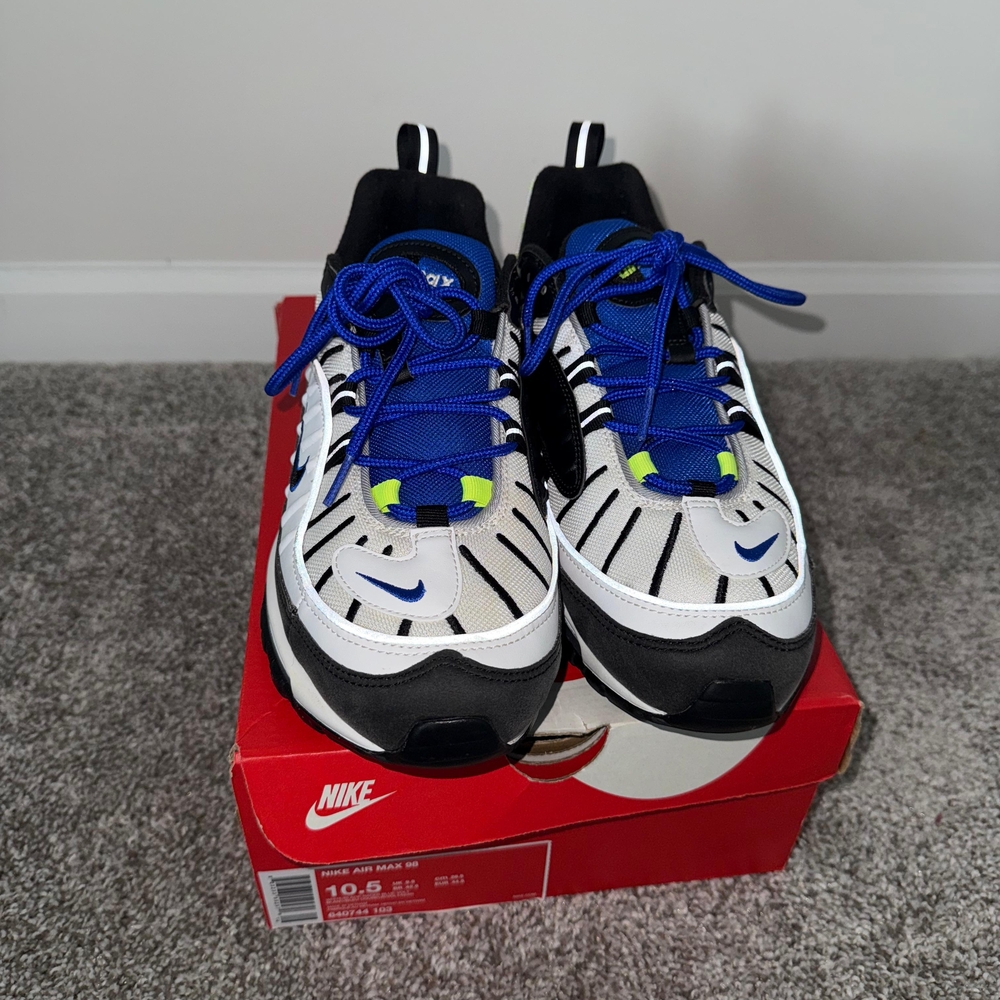 Nike Kids Air Max Shoes - Black, Blue, and White